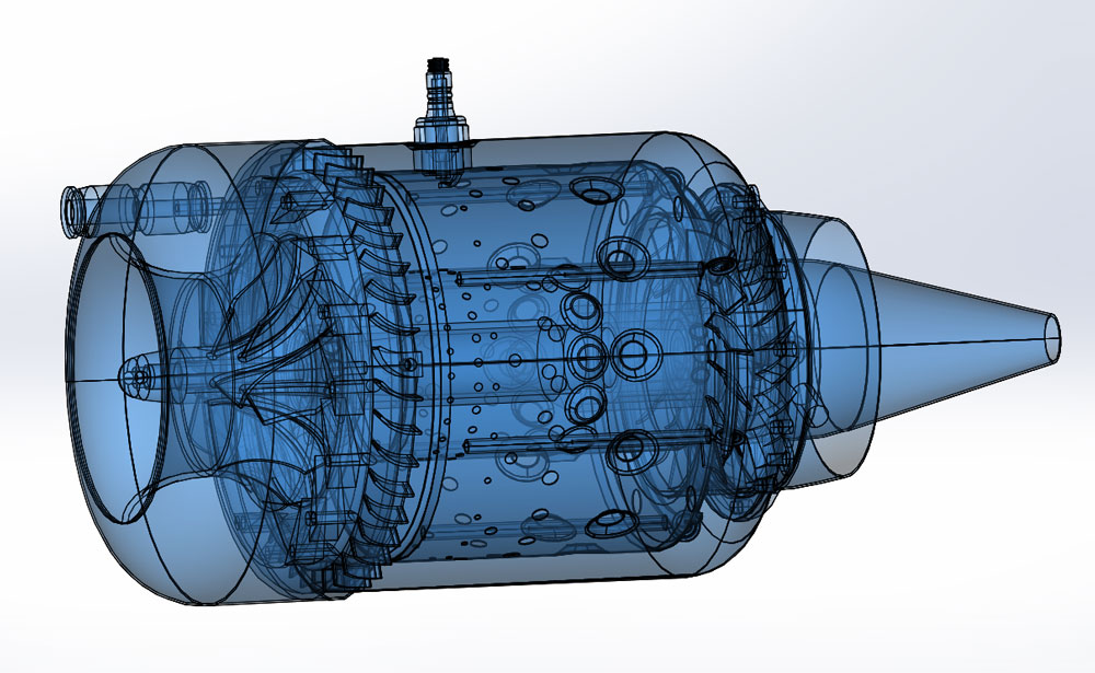 KJ-66 micro turbojet engine